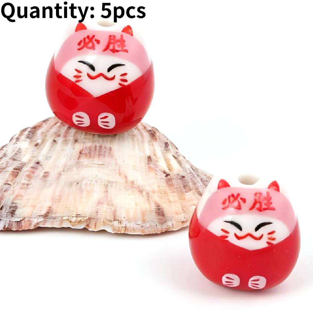 5pcs Set of Random Color Ceramic Beads for DIY Jewelry Making